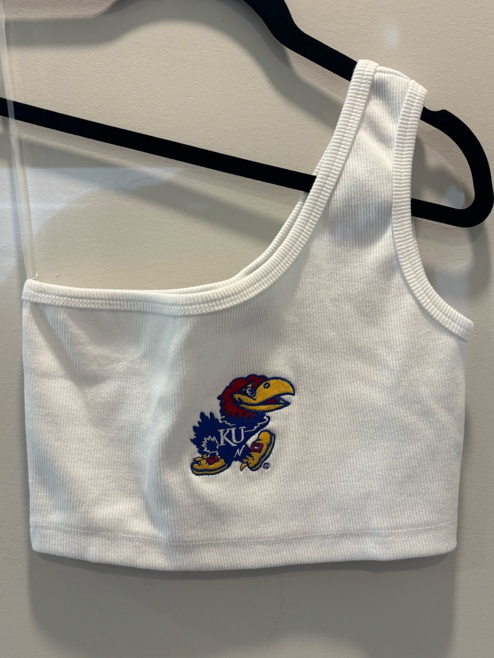Hype and Vice Kansas Jayhawks One Shoulder Crop Top Size Small KU Game Day